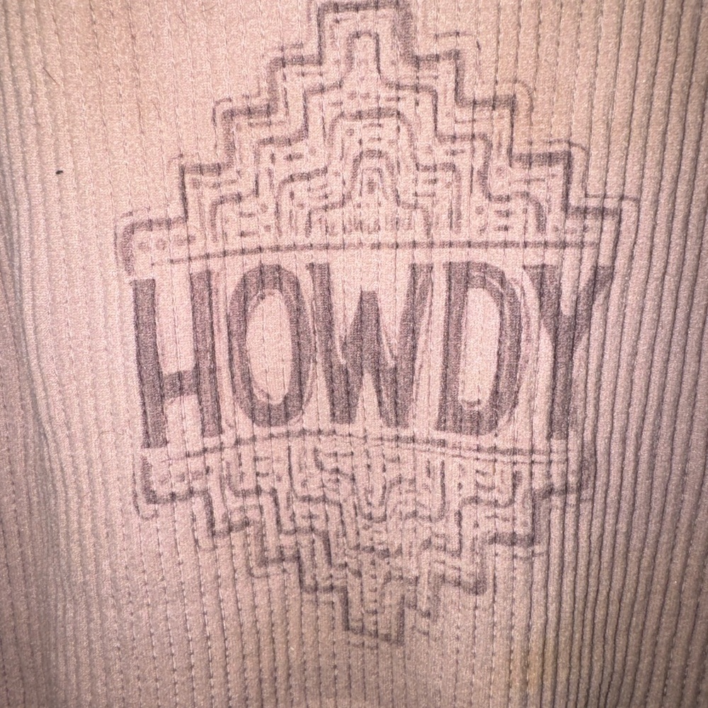 Howdy Cropped Rib Tank Top - Picture 3 of 3